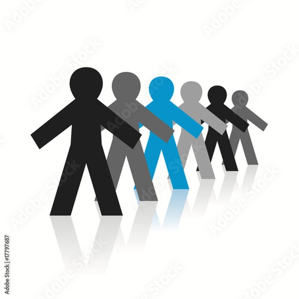 Obraz Paper People Row