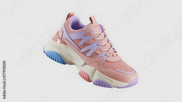 Obraz Stylish modern sneaker footwear design for fashion conscious individuals appeal