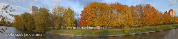 Fototapeta Traditional Autumn Nature Panorama.