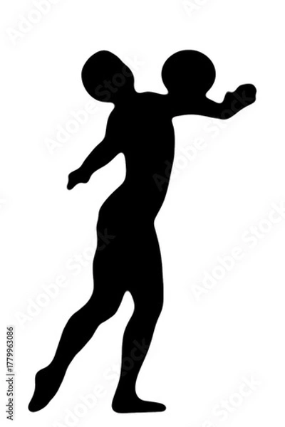 Fototapeta silhouette woman in yoga duo movements pilates body exercise vector image isolated on transparent white background.