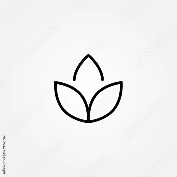 Fototapeta flower icon symbol illustration vector eps10 logo template design pattern seamless bright minimal design flat design realistic style simple design modern design
