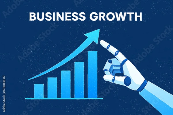 Fototapeta business graph with arrow