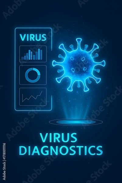 Obraz 3D holographic virus particle visualization for vaccine research and diagnostics