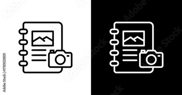 Obraz Scrapbook  White Icon Set Design