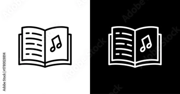 Obraz Lyrics  White Icon Set Design