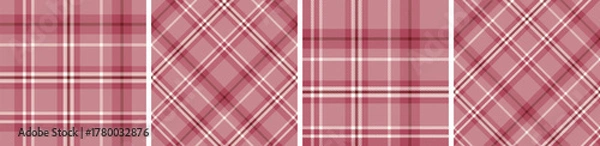 Fototapeta Autumn seamless plaid pattern set. tartan checkered fabric fashion texture background.
