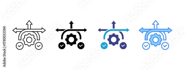 Fototapeta Flexibility  Collection icon set multiple style collection