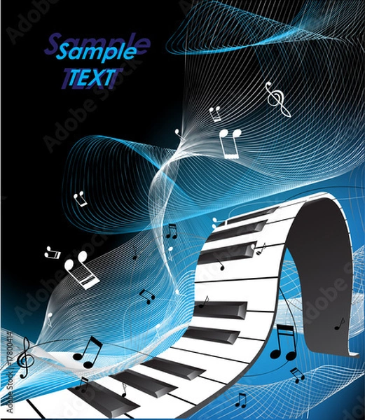 Fototapeta abstract piano keyboard