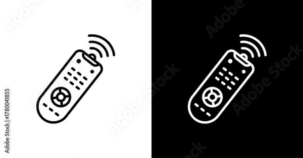 Obraz Remote Control White Icon Set Design