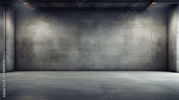 Obraz コンクリートに囲まれた部屋、地下駐車場