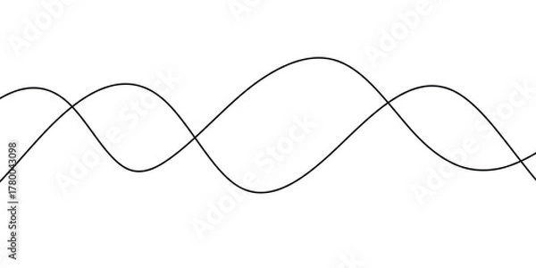 Fototapeta abstract creative two wave line design for background, banner, poster.