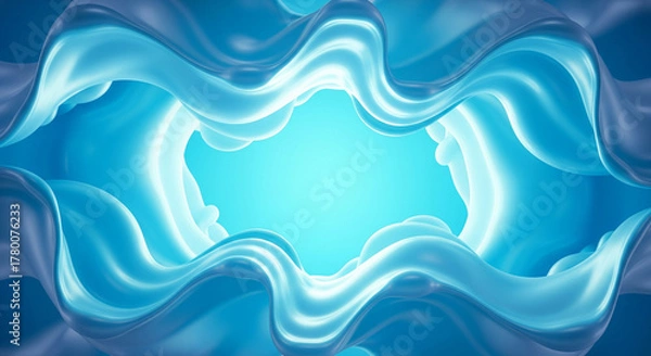 Obraz Modern abstract liquid flow with realistic lighting and balanced composition for futuristic designs.