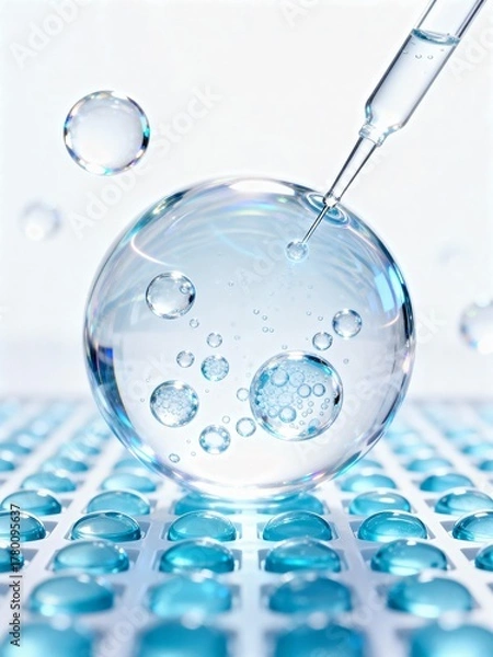 Fototapeta Hydration Molecule & Hyaluronic
