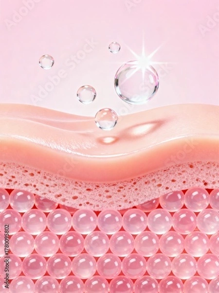 Fototapeta Skin Layer & Hydration Science
