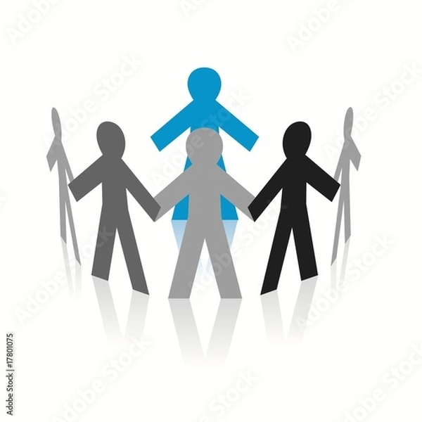 Obraz paper people circle