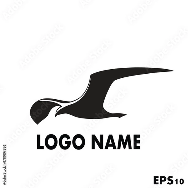 Fototapeta falcon logo design vector illustration