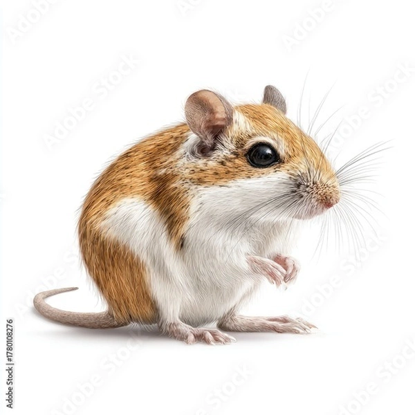 Obraz Hyperrealistic image of a kangaroo rat in desert environment gigapixel detail wildlife photography