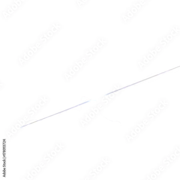 Obraz Thin white string tangled on black background isolated on a transparent background