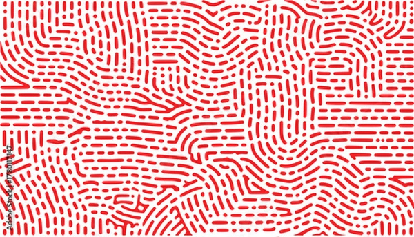 Obraz Abstract Red Dashed Lines Pattern on White Background