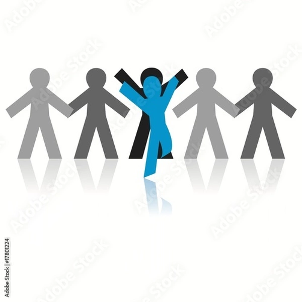 Obraz paper people surprise