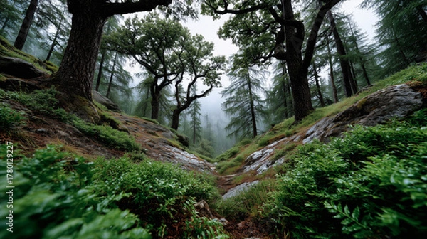 Obraz forest in the mountains