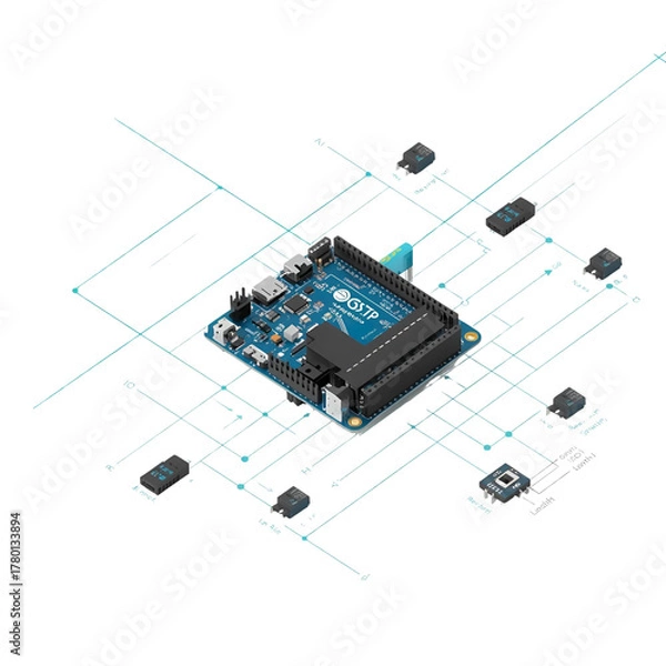 Obraz Arduino is an open-source electronics prototyping platform designed to make it easy for users to create interactive electronic objects.