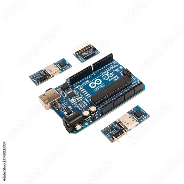Obraz Arduino is an open-source electronics prototyping platform designed to make it easy for users to create interactive electronic objects.
