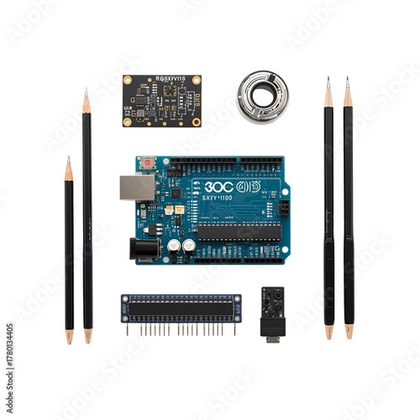 Obraz Arduino is an open-source electronics prototyping platform designed to make it easy for users to create interactive electronic objects.