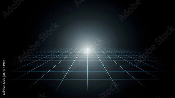 Fototapeta Soft glowing circuit board connections in pastel blue create a modern and minimal tech connectivity concept.