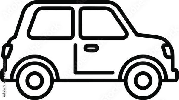 Obraz Minimalist Outline Car Icon