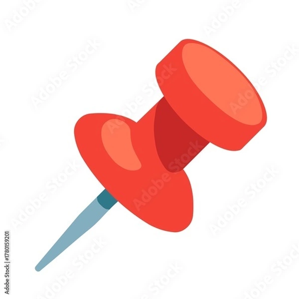 Fototapeta red push pin