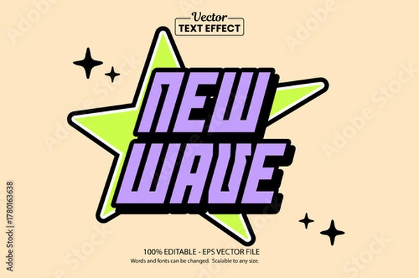 Fototapeta Retro vintage text effect, Editable text effect