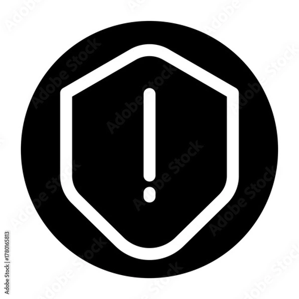 Fototapeta shield-exclamation icons