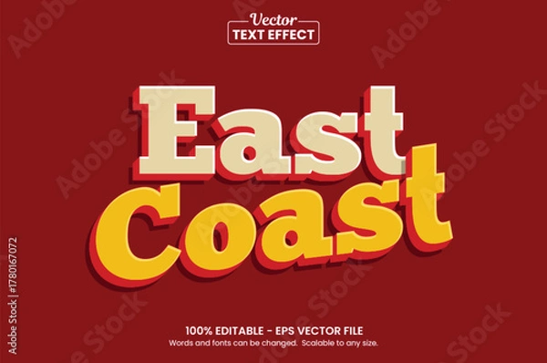 Fototapeta Retro vintage text effect, Editable text effect