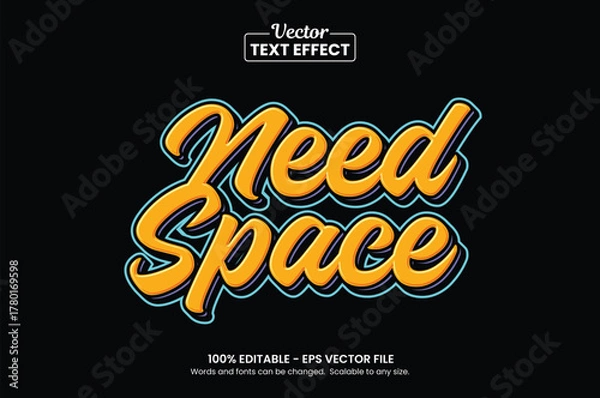 Fototapeta Retro vintage text effect, Editable text effect