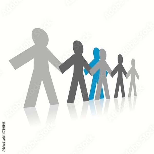 Obraz paper people defend