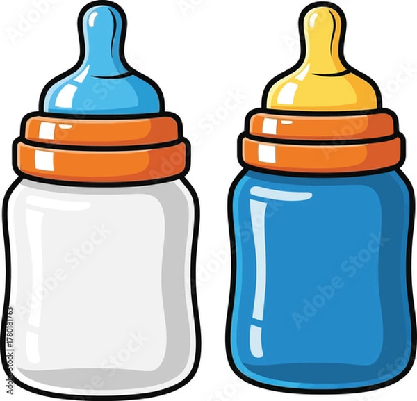 Obraz baby bottle and pacifier