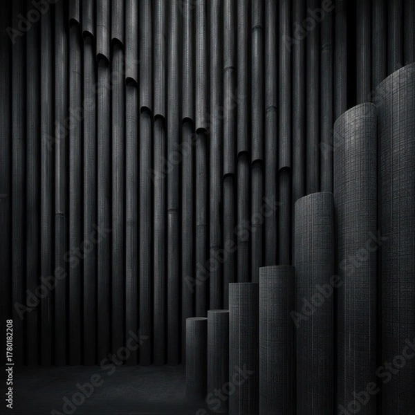 Obraz Dark abstract background with geometric texture