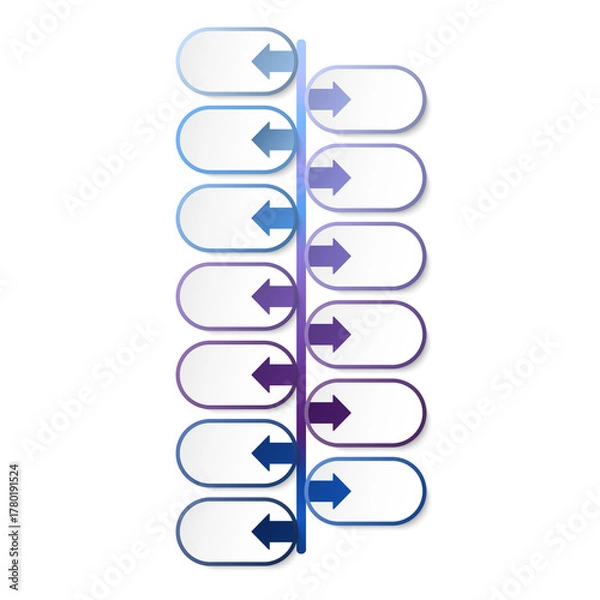 Fototapeta Infographic 13 steps.
