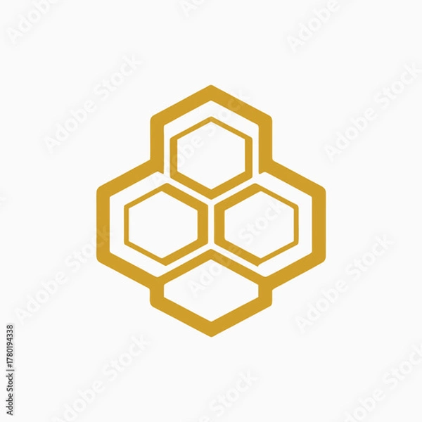 Fototapeta collagen icon a honeycomb like structure template
