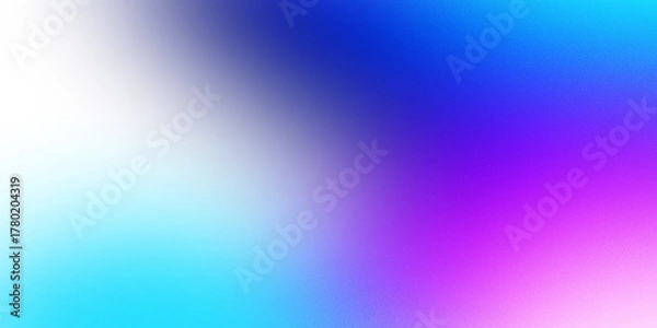 Obraz Blue and pink gradient wave abstract element. Aesthetic element with noise texture