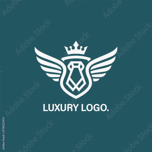Fototapeta The logo is a Luxury embossed brand that focuses on simplicity, elegance, and ease of recognition.