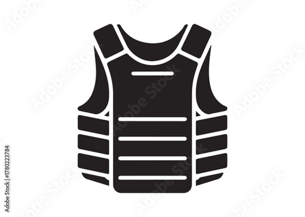 Obraz Body armor icon, Body armor solid vector