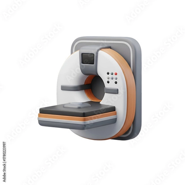 Fototapeta Medical computed tomography scanner isolated on transparent background