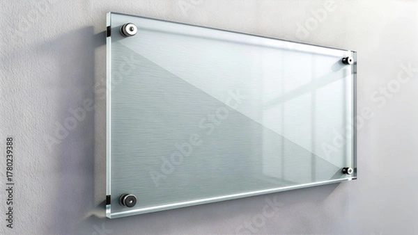 Fototapeta Blank glass plaque 