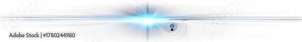 Obraz Blue horizontal lens flare effect
