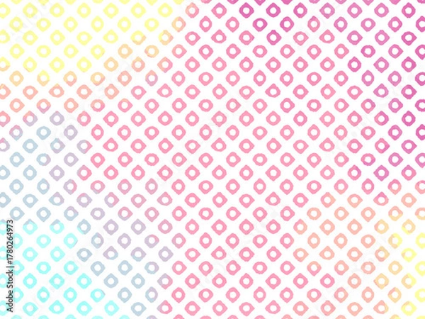 Obraz 鹿の子文様①　グラデーションが美しい和柄の背景