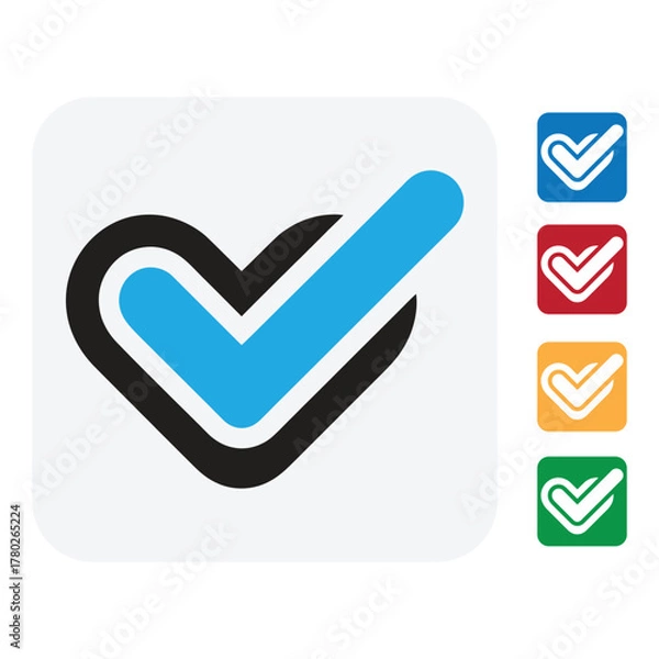 Obraz Affirmative heart symbol in vibrant colors suggests validated love and positive approval for dating apps, healthcare, and user interface design