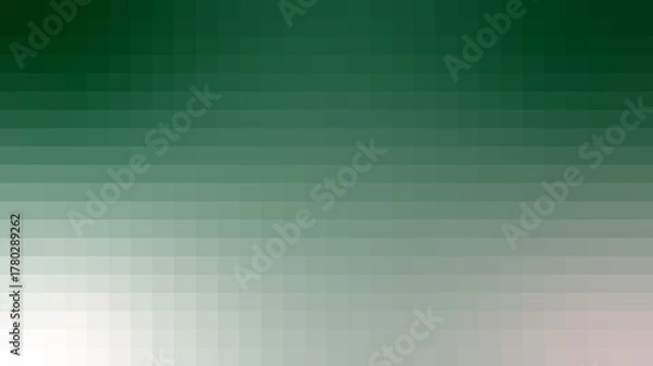 Obraz Deep Forest Green and White Pixel Mosaic Gradient Background - Natural Organic Texture for Health and Eco Theme