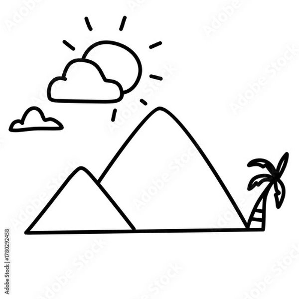 Obraz Sunny Palm Mountain